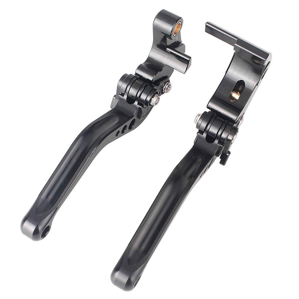 Mallofusa CNC Pair Short Brake Clutch Levers for Honda CBR600RR 2007-2016 / Honda CBR1000RR/FIREBLADE/SP 2008-2016 Black CNC Aluminum