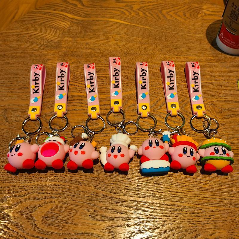 New Creative Star Kirby Cartoon Figurine Keychain Kirby Couple's Bag Car Keychain Gift Personalized Gifts Y2k Fashion Toys Anime