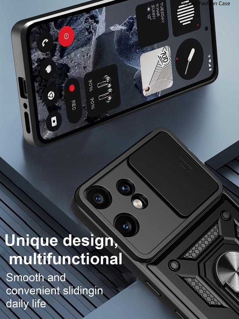 Slide Lens Armor Funda for Nothing CMF Phone 2 Pro 5G Case for Nothing CMF Phone 2 Pro 5G Case Magnetic Ring Stand Holder Cover