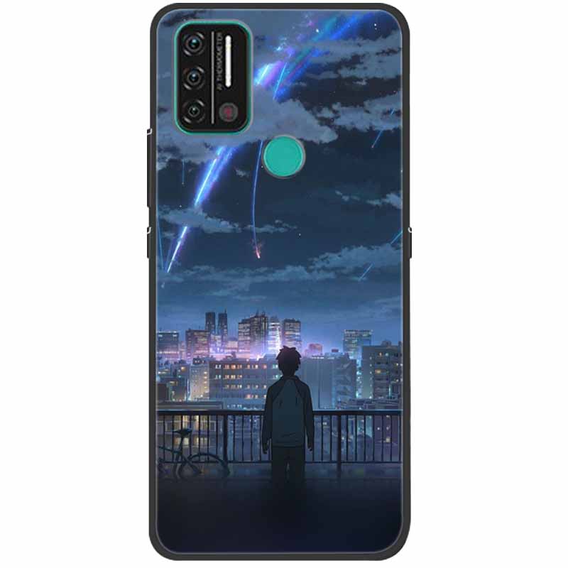 Weiche bedruckte Hülle für Umidigi A9 Pro Hülle Silikon Schutzhülle Schwarze Hüllen für Umidigi A7 Pro Niedliche Katze A9Pro A 9 A7Pro