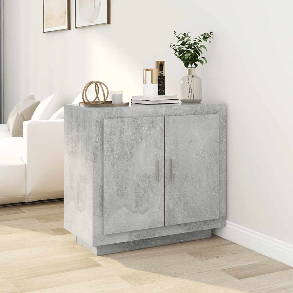 Vidaxl Szafka, Szarość Betonu, 80X40X75 Cm, Materiał Drewnopochodny