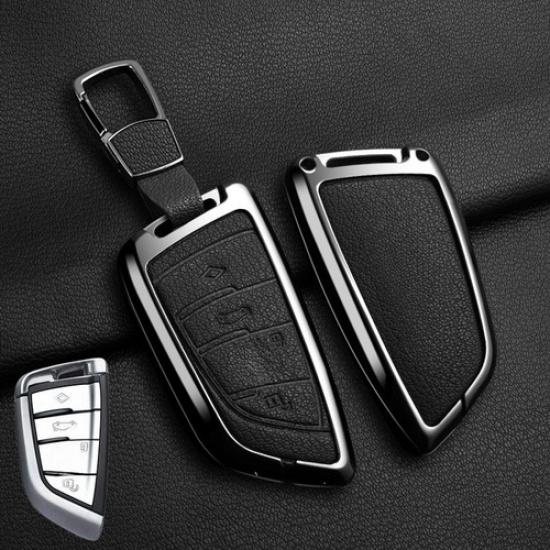 Zinc Alloy Leather Car Key Case Cover For BMW X2 X3 X4 X5 X6 X7 M5 X1 X2 X3 X4