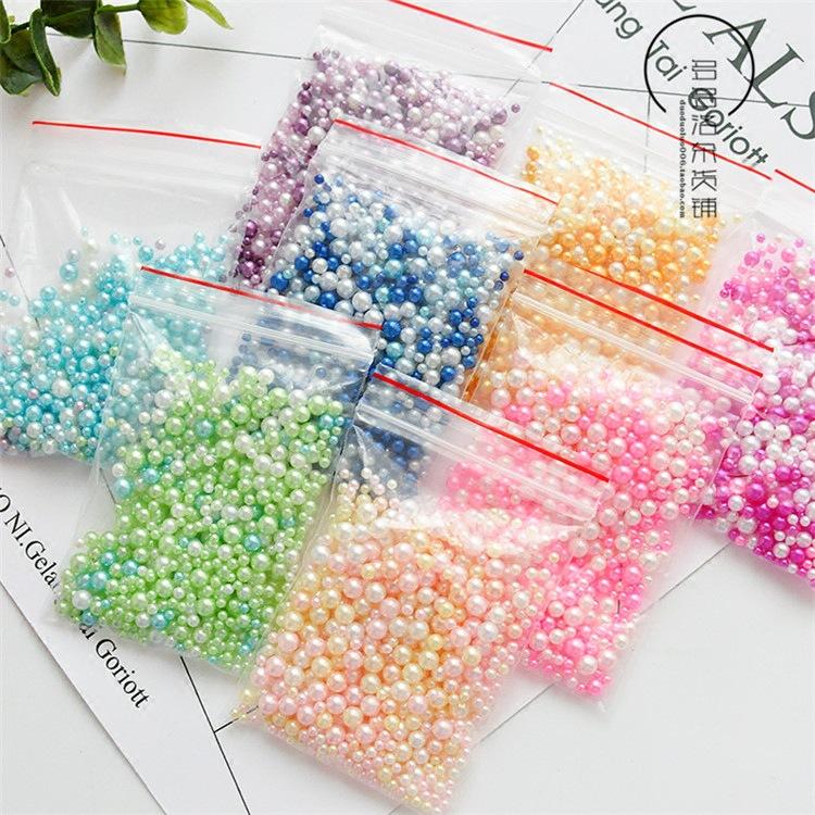 Mix Style Resin Rhinestone AB Pearls Half Round Flatback Beads AB Color Resin Rhinestones For Crafts Nail Art DIY Decoration