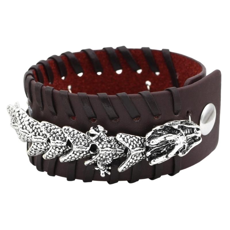 A52E Unique Dragon Leather Bracelet For Men Fashionable And Toughness Wristlet
