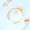 Imitation Hetian Jade Openwork Lace Geometric Bracelet - Retro White Ruyi Lock Fortune Bangle