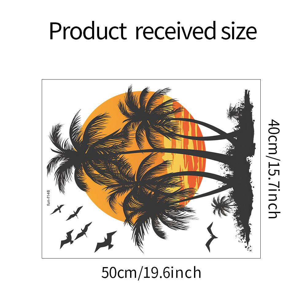 

Летний пляж закат кокосовая пальма спальня гостиная украшение дома настенная наклейка 40*50CM/fun-f146