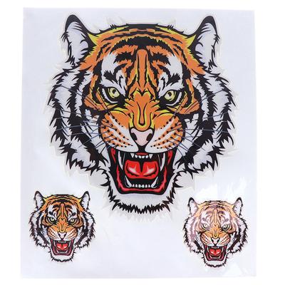 1 list Tři tygří hlavy Auto Motocykl Vinyl Decal Auto Styling Samolepky