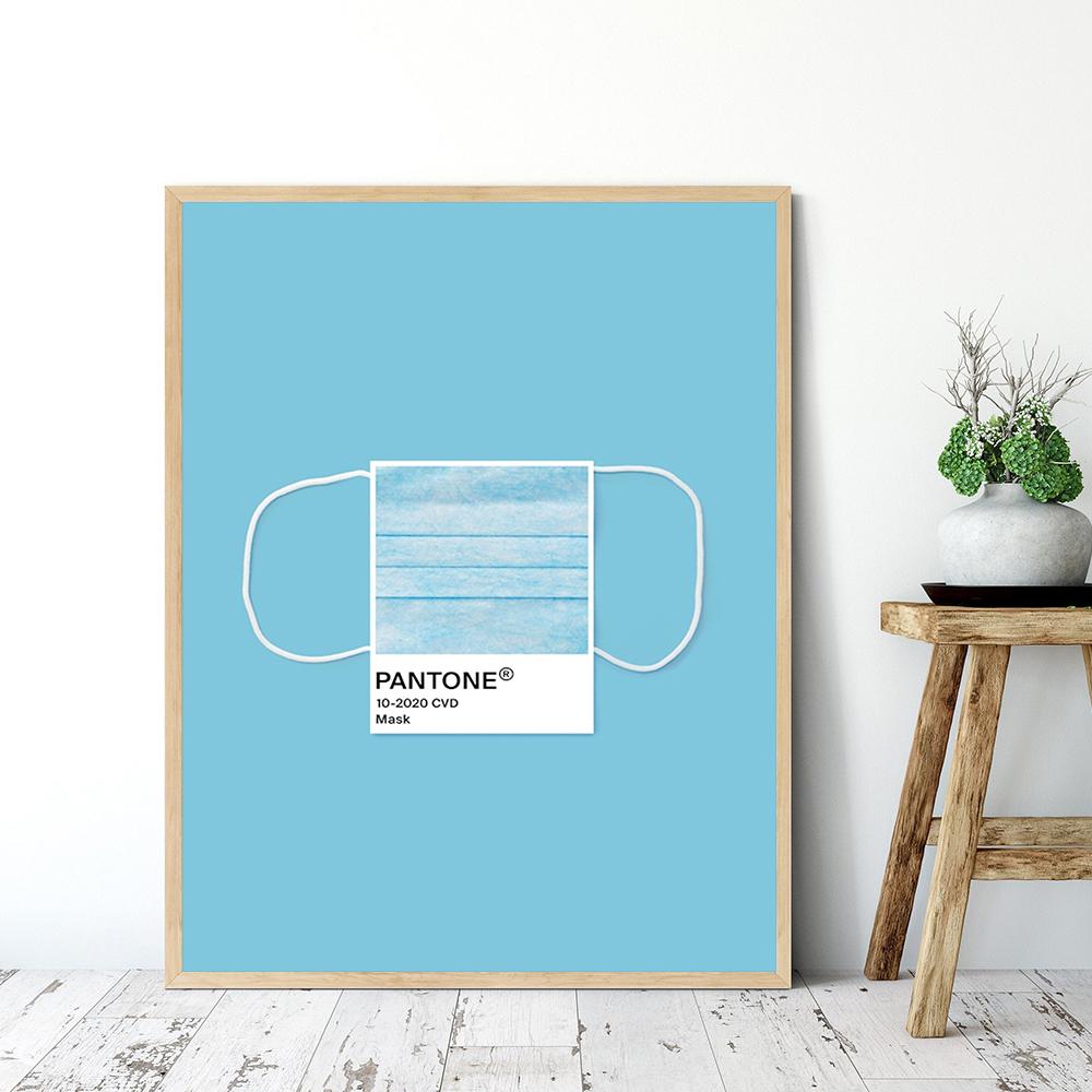 

Цвет Pantone Wall Art Home Decor Настенный постер Синяя маска Цвет года Холст Картина для гостиной Декоративный дизайн дома