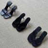 French Evening Breeze Beautiful High-heeled Slippers Temperament Women's Sandals Summer 2025 New Fashion Sense