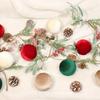 12PCS High-quality Plastic Flocked Christmas Ball 8cm Multicolor Christmas Tree Balls Suspensable Xmas Baubles Scene Supplies