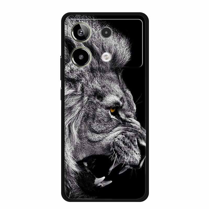 For Redmi Note 13R Pro Case Animals Soft Silicone TPU Phone Cases Back Cover For Xiaomi Redmi Note13R Pro Wolf Protector fundas