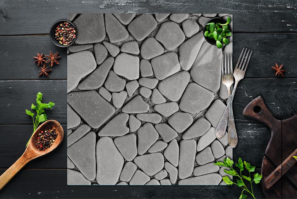 Glass protective plate for the stove 50x52 View