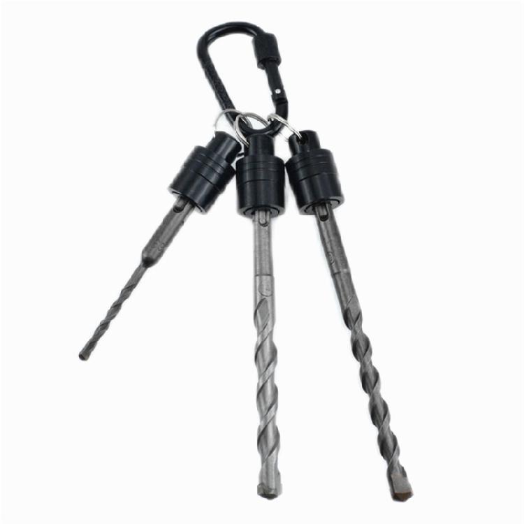 Bit Holders Key Chain,1/4inch Portable Drill Holders with Black Carabiners Hook, Hex Shanks Bit Holsters, Quick Changes