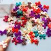 100pcs Resin Bowknot Nail Art Ornaments, Black & White Ribbon Style