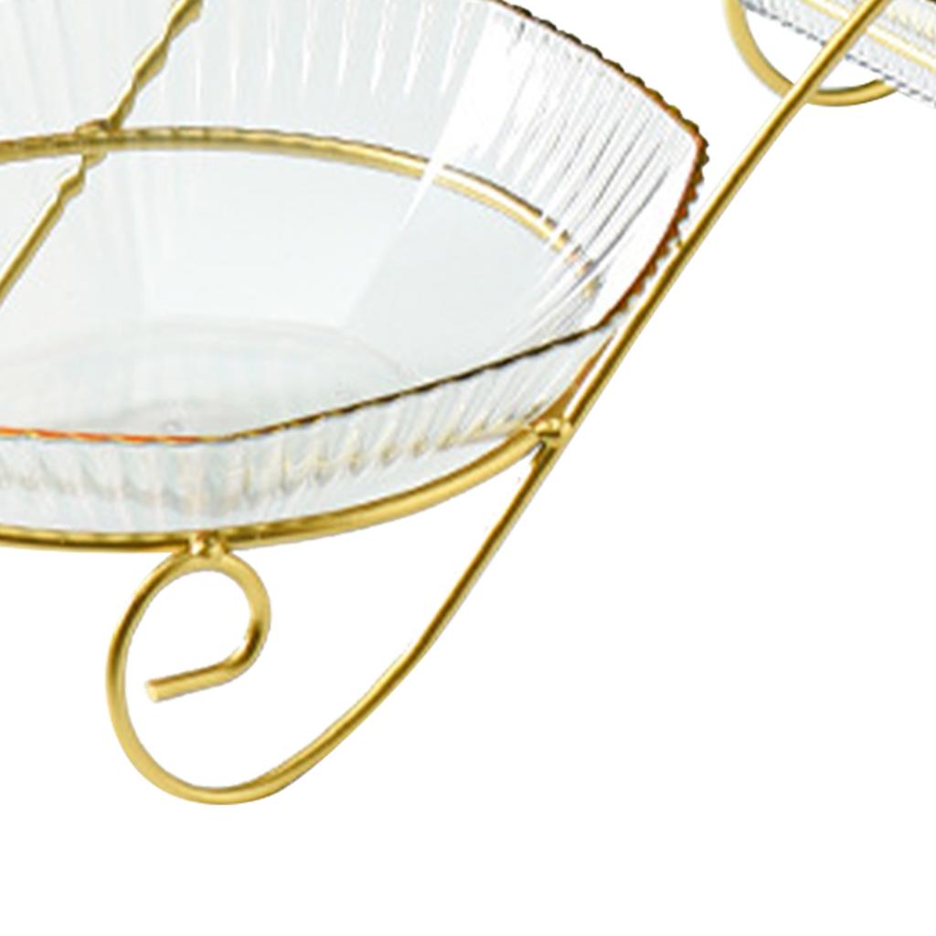 3-stöckiger Obstständer Leichter Luxus Transparent Wohnzimmertisch Obstteller Haushalt Trockenobstschale Weiß