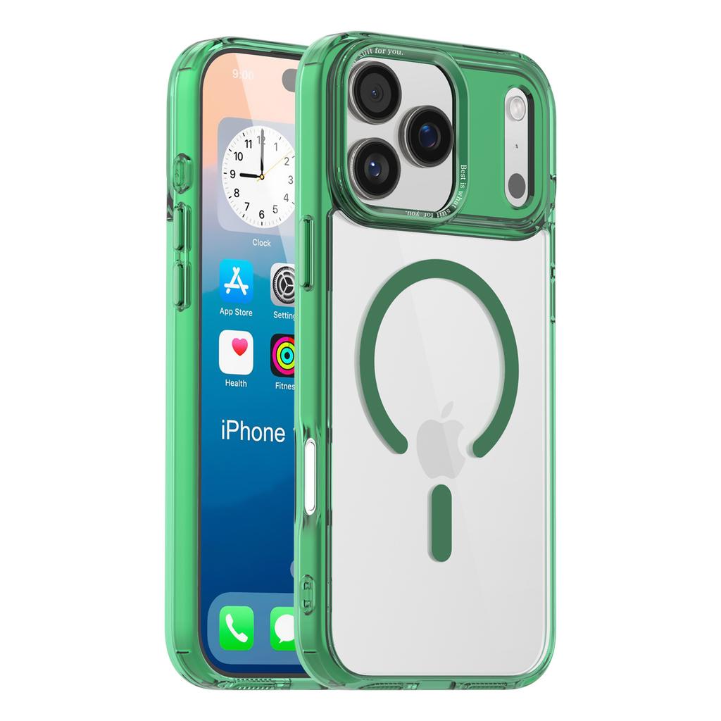 Ice colored Magnetic Suction Is Suitable for IPhone17ProMax Phone Cases and Apple 17Air Metal Lens Drop Protection Cases