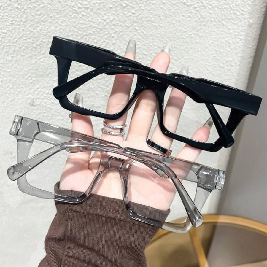 2pcs Women Classic Vintage Square Frame Fashion Y2K Clear SunGlasses For Daily Office School Life Reading Book Back To School