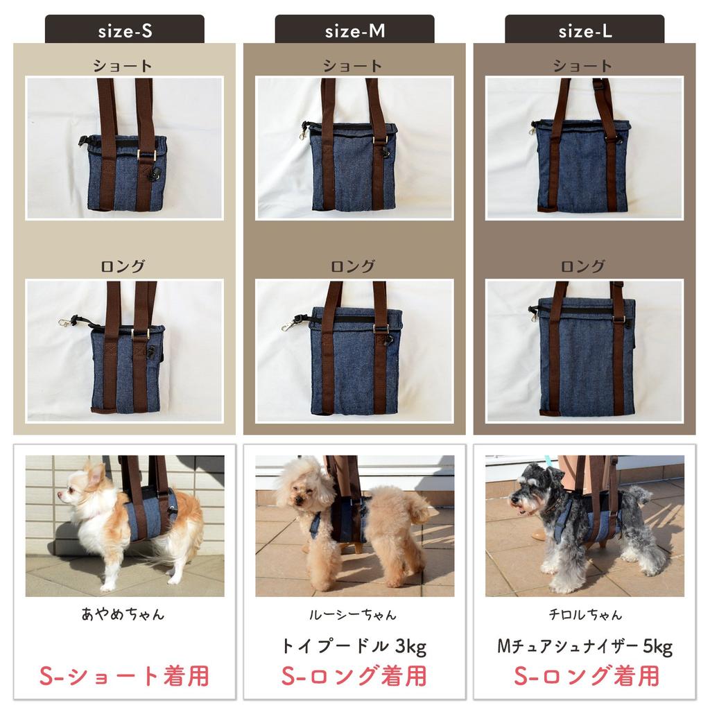 RURU PET Dog Care Harness Denim Assists dogs with weakened legs and hips in walking and toileting Walk-Wan - (M-Short)