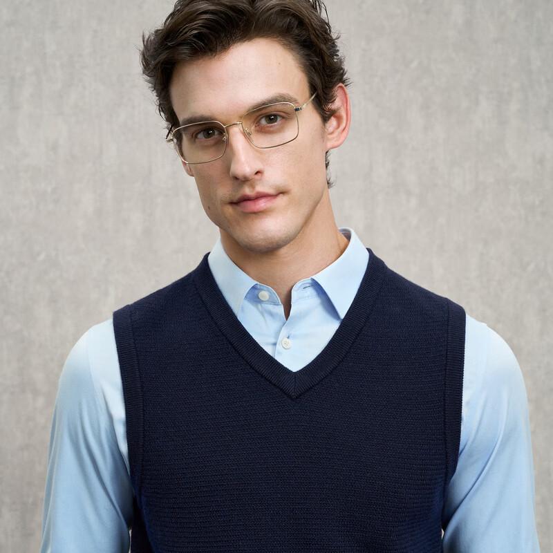 EMZ Wool Blend V-Neck Pullover Sweater