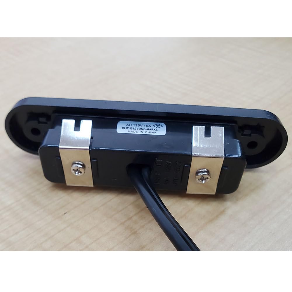 Stax Tools Built-in Outlet, 2-prong, Round, Black