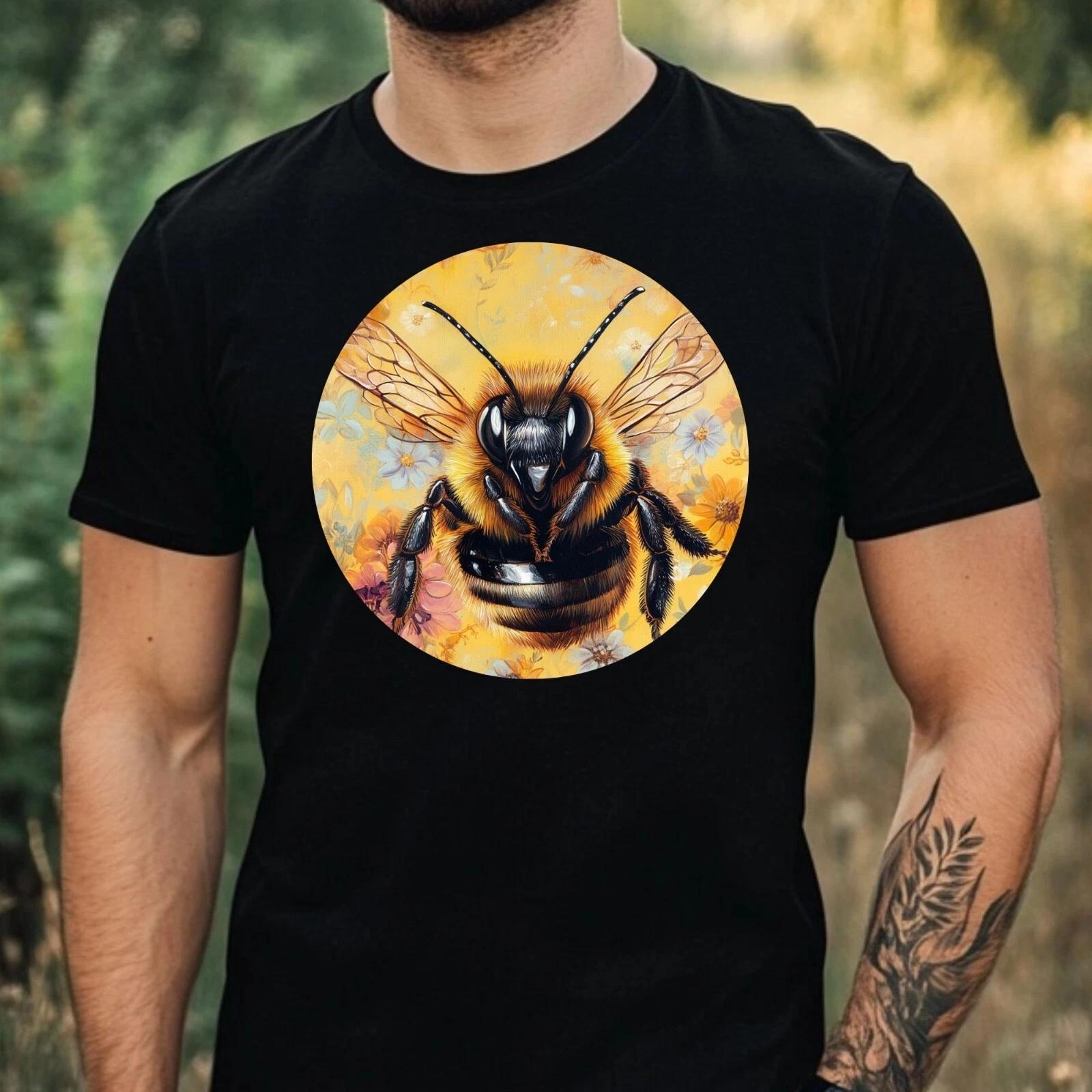 T-Shirt Herren Biene Portrait Motiv Baumwolle Größe XS bis 5XL XL