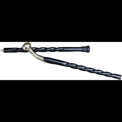 Walking Stick - Twisted Spiral Wooden Stick 8" Long Handle Handcrafted Cane