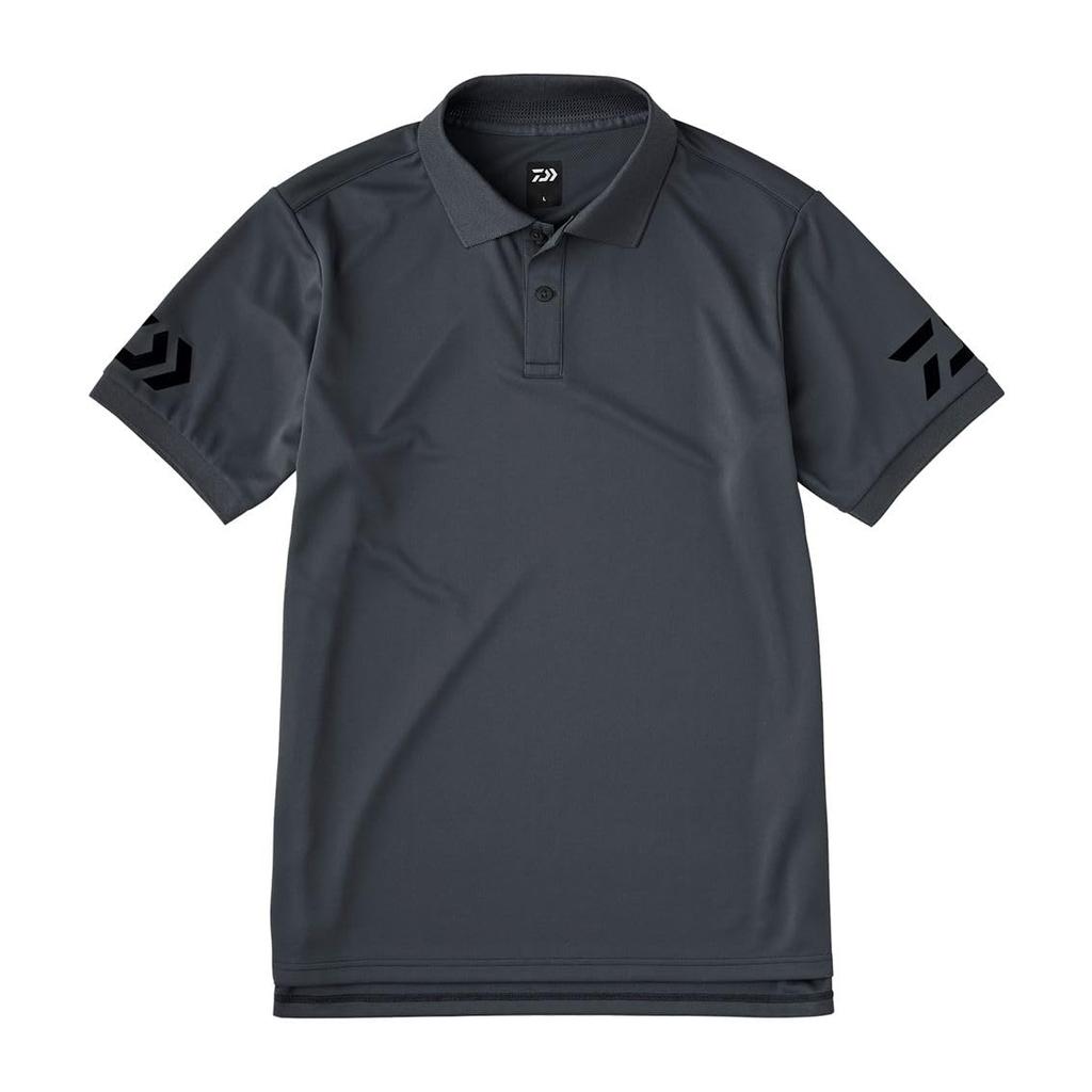 polo shirt Kids Gunmetal x Black L [Daiwa] Short-sleeved 25DE-7925