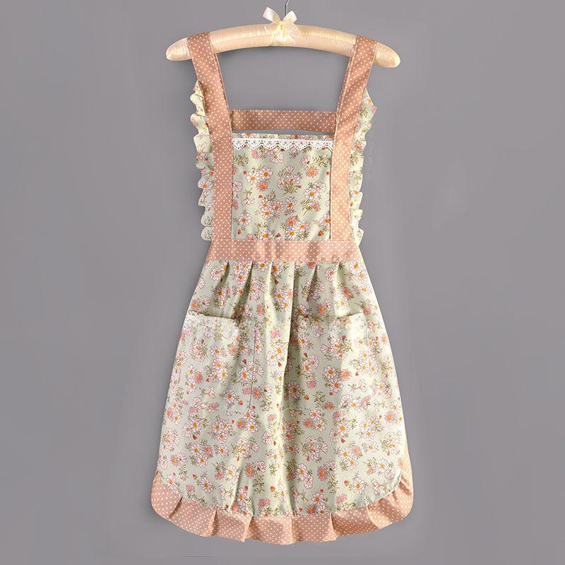 Canvas Wipeable Apron with Anti-fouling, Breathable Design for Kitchen and Cooking. Perfect for Females, Waist Work Clothes.