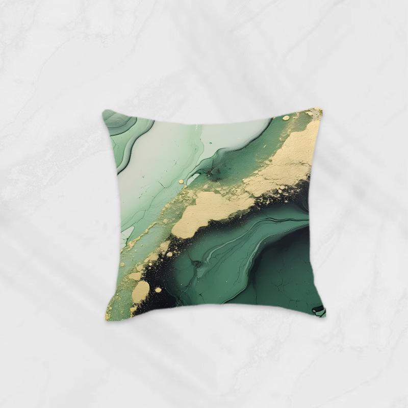 Green Marble Gilded Soft Backrest Cushion for Home & Car