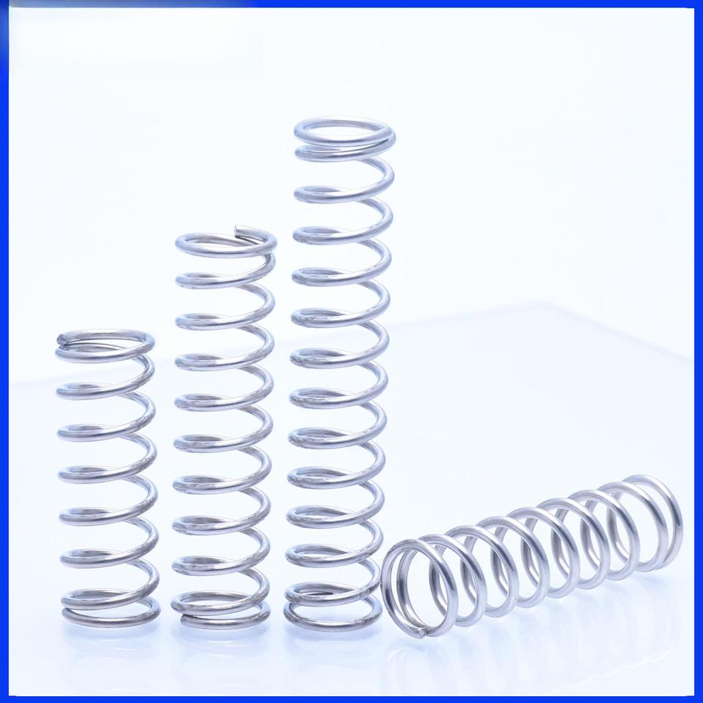 304 Stainless Steel Compression Springs - Wire Dia. 1mm, Outer Dia. 6-20mm