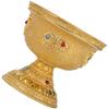 Copper Water Offering Bowl Rust-Resistant Polished Golden Buddhist Worship Bowl for Home Temple Office Yoga Meditation