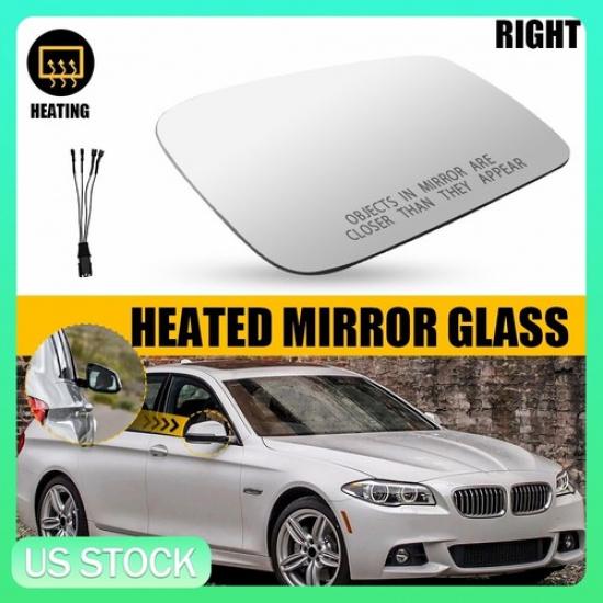 Right Passenger Side Heated Outer Rear View Mirror Glass For 528I 535D 550I 640I