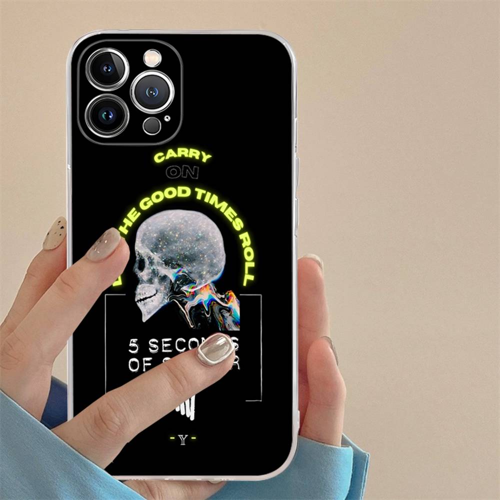 Seconds-of-Summers-5SOS Transparent Case For IPhone 11 12 13 14 15 16 17 Air Pro Max Plus Mini Shockproof Cover