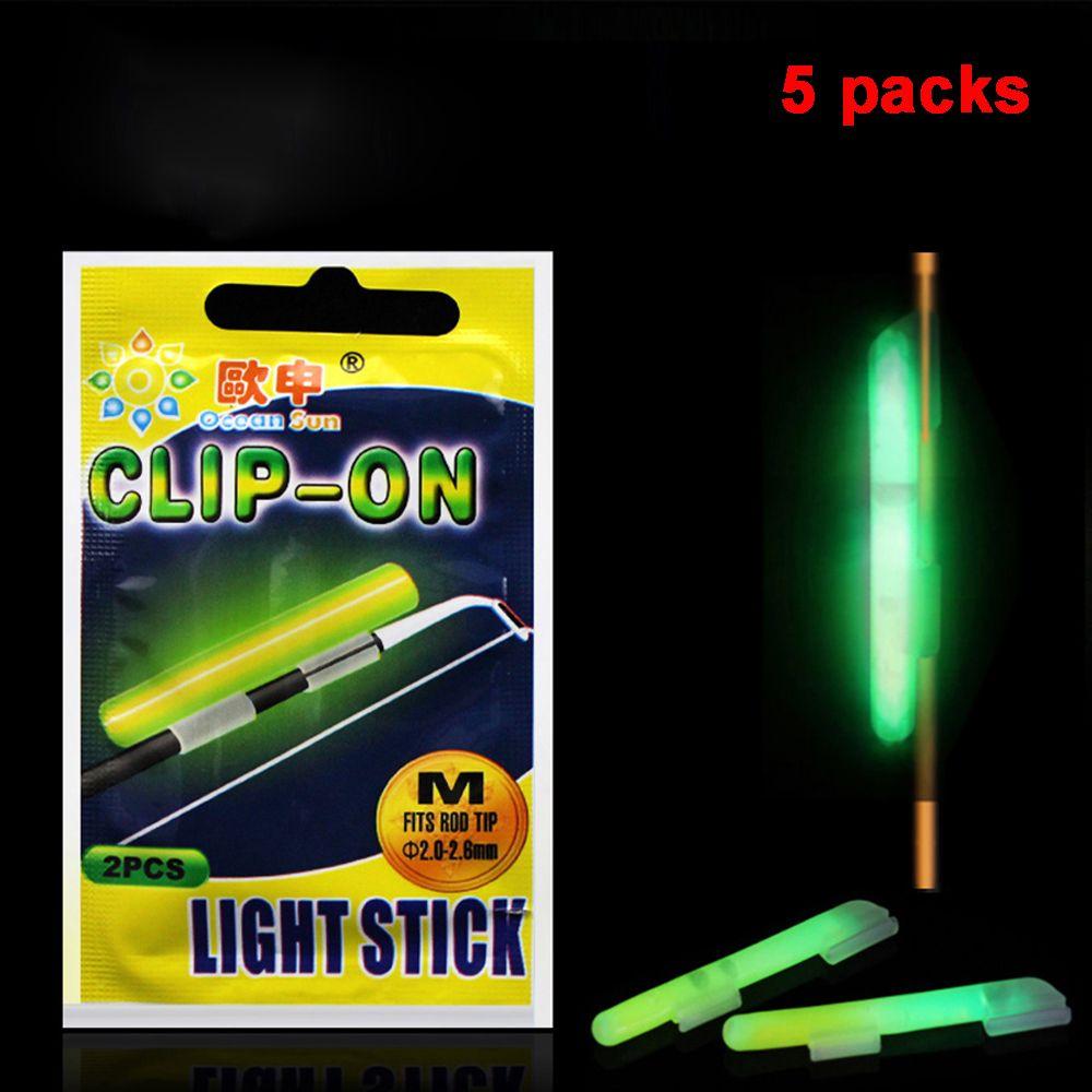 Fluorescent Tackle Clip On Fishing Rod Luminous Fishing Float Lightstick Glow Stick Light Sticks