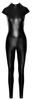 Noir - Sexy Glänzender Kurzarm-Jumpsuit Schwarz XL