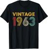 56th Birthday Gift Idea Vintage 1963 T-Shirt Men Women