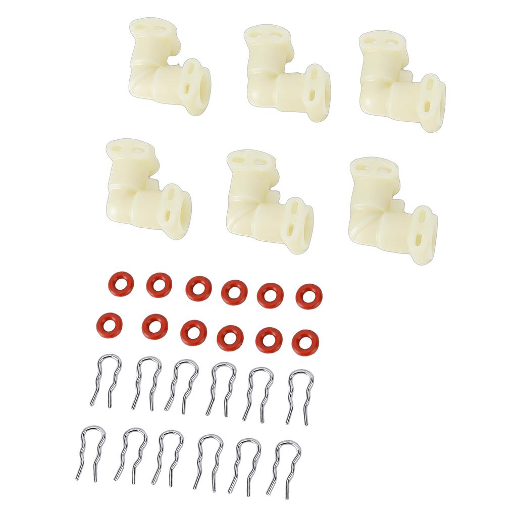 6 pièces Raccord de fluide en forme de L de remplacement pour machine à café Jura Accessoires de raccordement de ligne d'eau Avec joints toriques Colliers de serrage