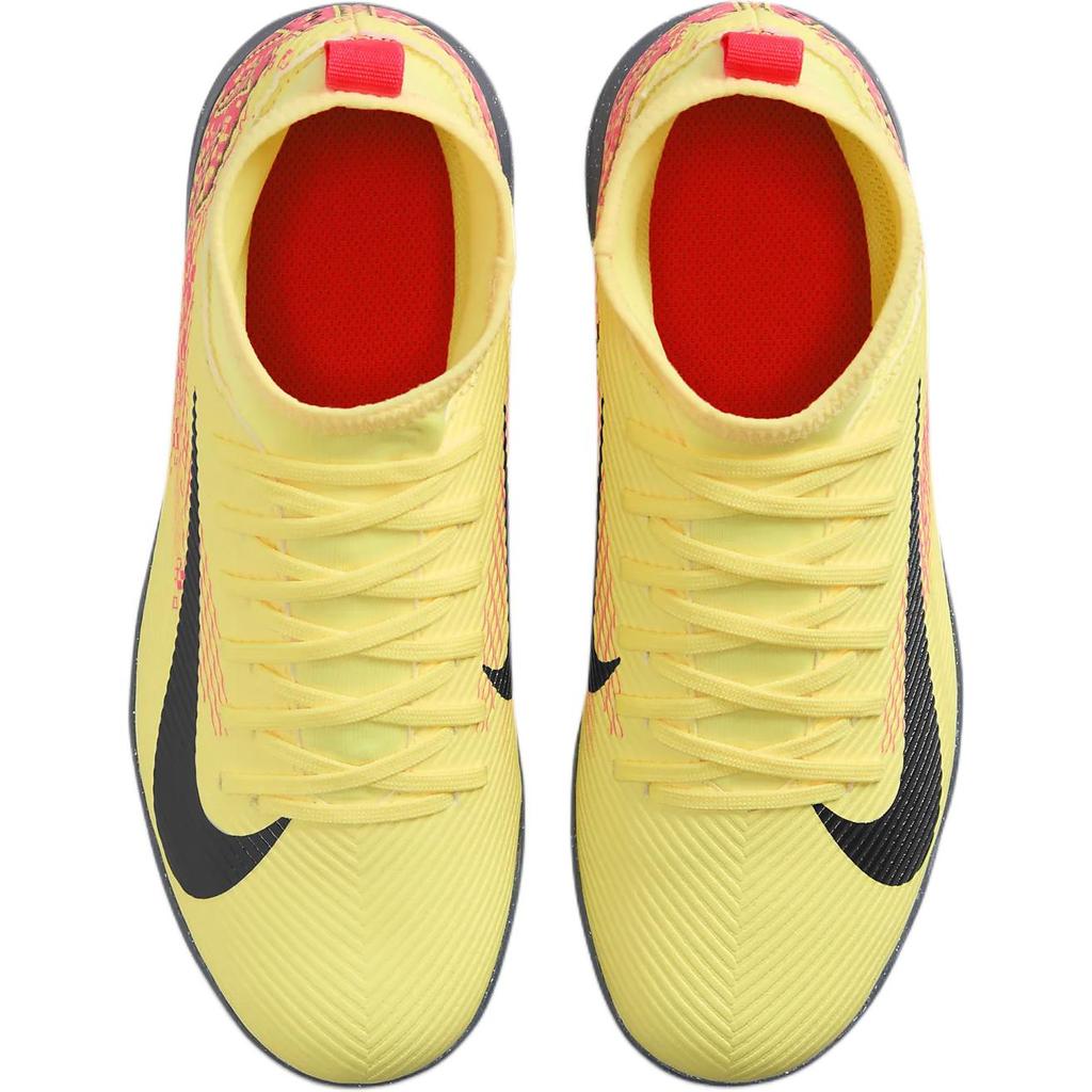 Nike Mercurial Superfly 10 Lær Club Komfortabel Allsidig Sklisikker Slitesterk Mellomhøyde Fotballsko for Barn Gul Barnesneaker HJ6933-800