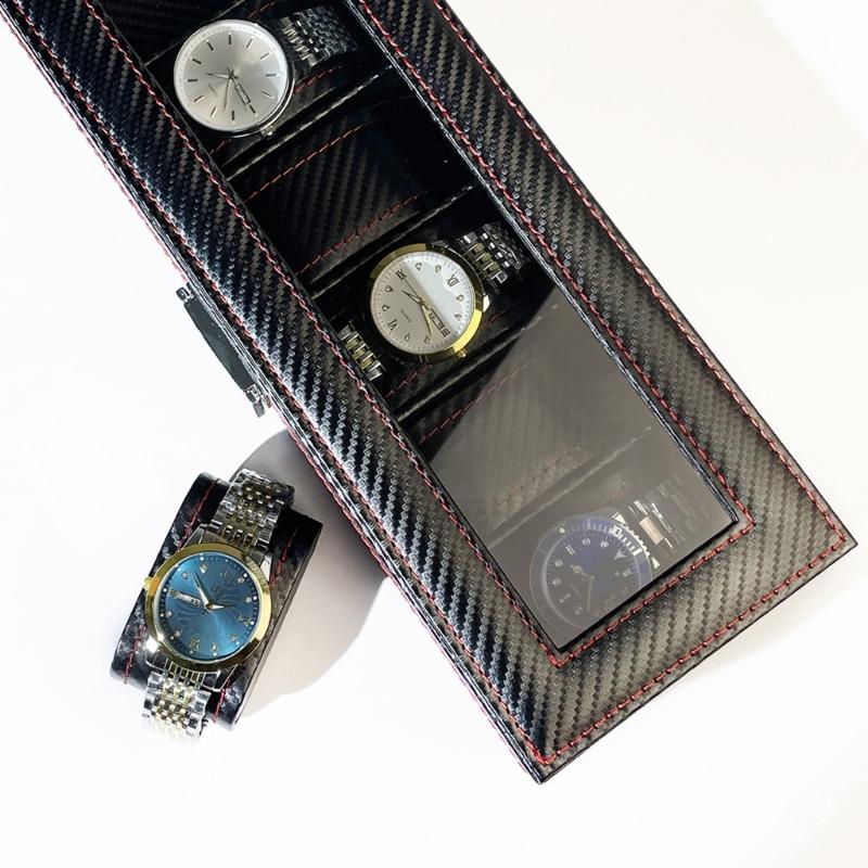 Additional Velutinous Lined Watch Storage Case Secure Metal Grip Plan For Jewelry Display And Travel