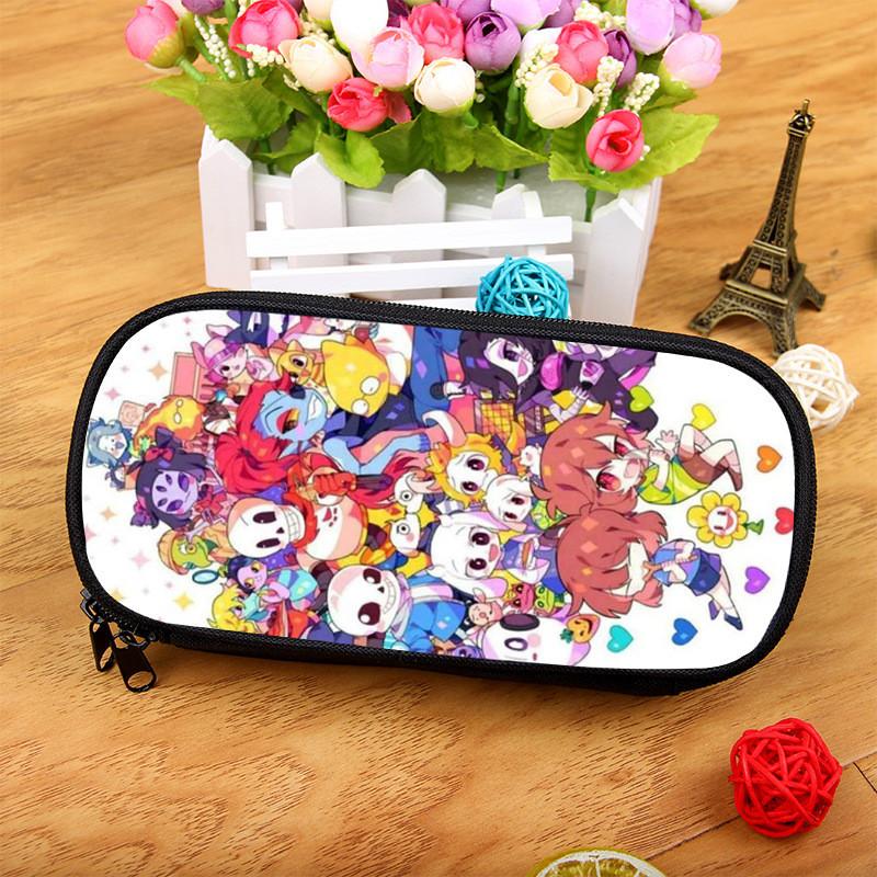 Undertale Pencil Case Large Capacity Nylon Organizer For Students And Artists