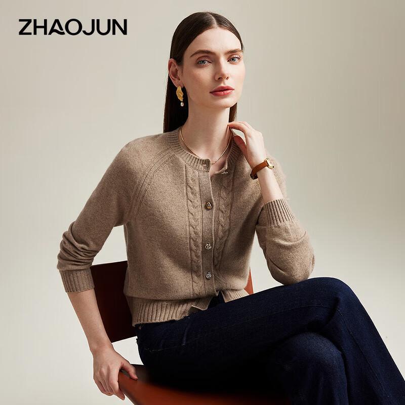 

Zhaojun Women s Cable Knit Cashmere Cardigan 2XL