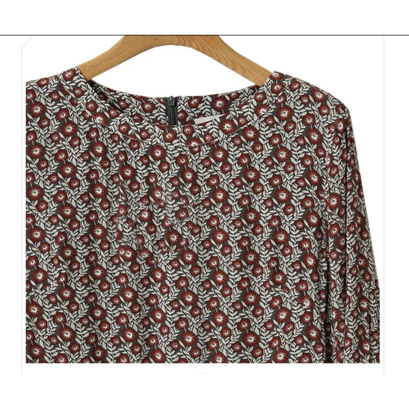 Tooxika Autumn New Women's Clothing Large Size Floral Dress Women's Long Sleeve Loose Bottoming Skirt