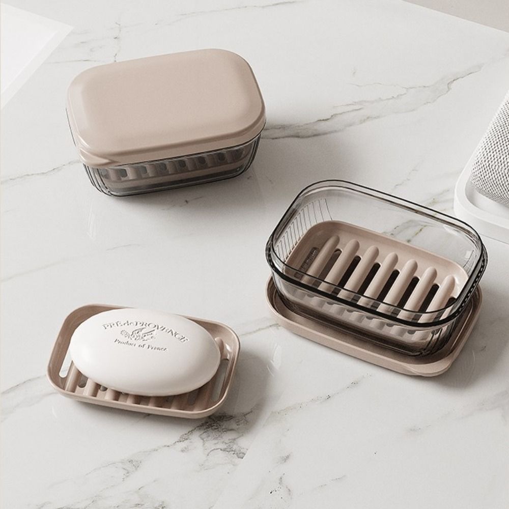 Portable Gadgets Travel Soap Dish With Drain Plate Soap Storage Box Bathroom Supplies