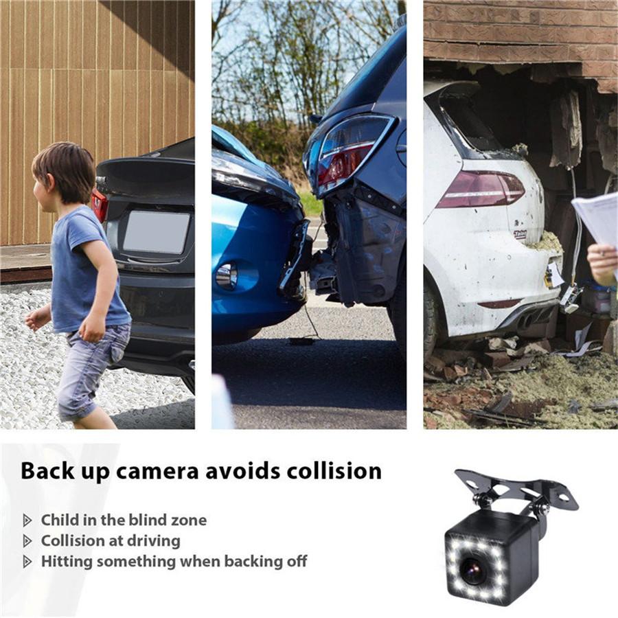 Car Backup Camera Led Night Vison Reversing Camera 170 Degree Rear View Cameras Ip69 Waterproof Reversing Rearview Camera 12Led