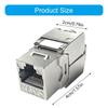 STP Masked RJ45 Keystones Coupler Cat6A Zincs Metal High Speed Data Module