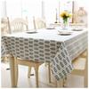 Simple Small Green Leaf Pattern Cotton Linen Tablecloth Christmas European Style Cover Washable Table Cloth For Tea Table