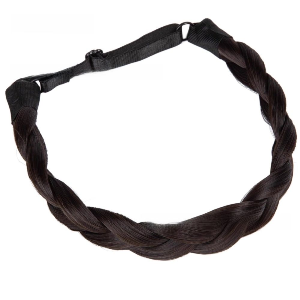 Premium Braided Elastic Band Hair Synthetic Retro Head Hoop Braiding Hair Headband Daily Wear