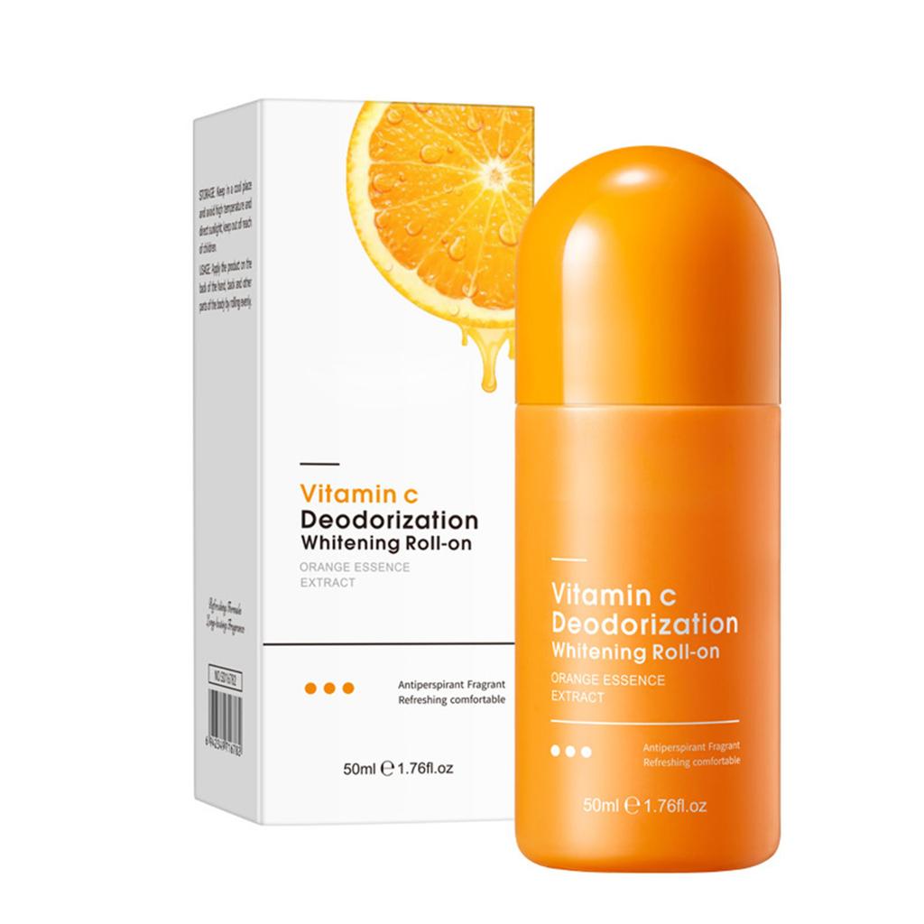 Vitamin C Body Roll-On Deodorant for Women & Men, Long Lasting 24H Fresh Scent, Alcohol-Free Odor Neutralizer for All Day Fragrance and Confidence