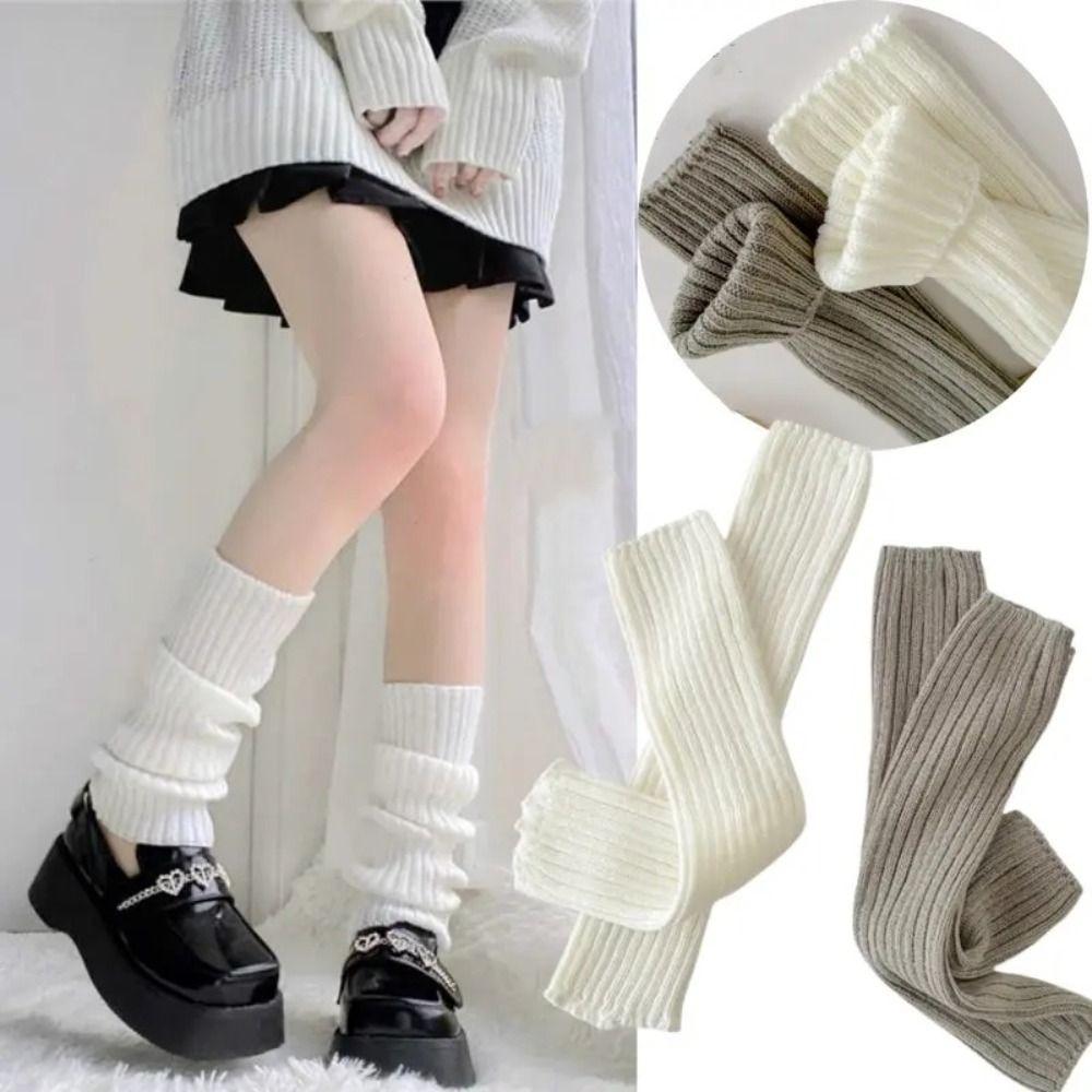 Kältefeste lange Socken Häkel-Fußwärmersocke Neue Stulpen Herbst Winter