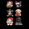 Cartoon Shopwindow Decals Santa Clause Reindeer Xmas Tree Sticker  Festival
